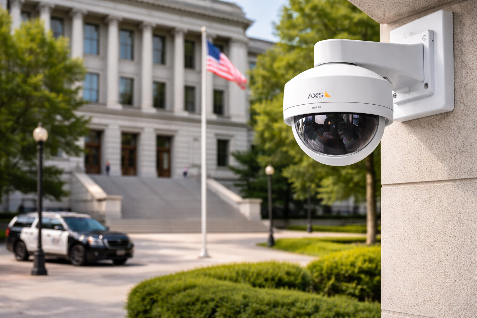 NDAA compliant security camera installation miami government building